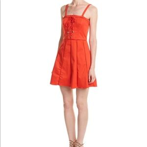 Red Parker Lace Up Dress